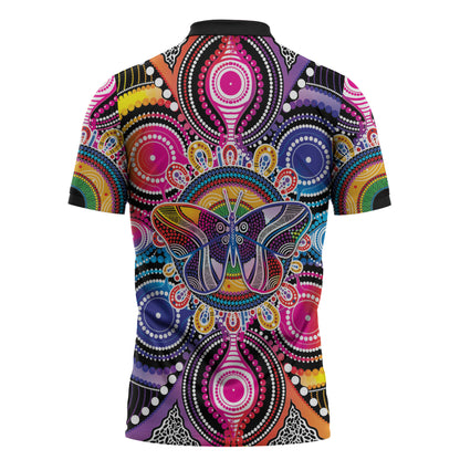 Australia Indigenous Autism Support Zipper Polo Shirt Its Okay To Be Different