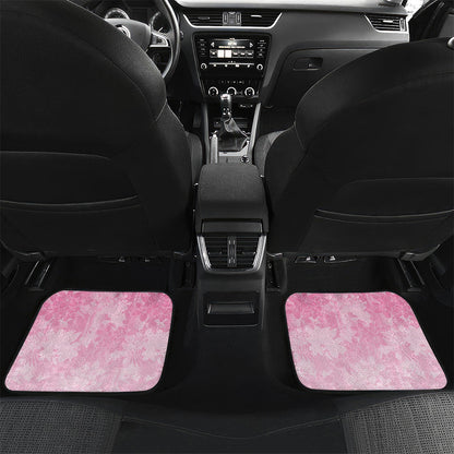 Personalised Memorial Pink Breast Cancer Support Car Mats Plumeria Floral Tribal Pattern