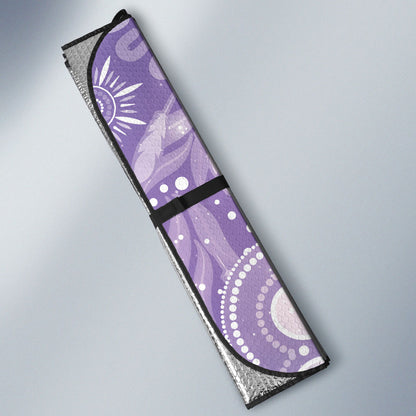 Australia Epilepsy Support Auto Sun Shade Purple Butterflies Aboriginal
