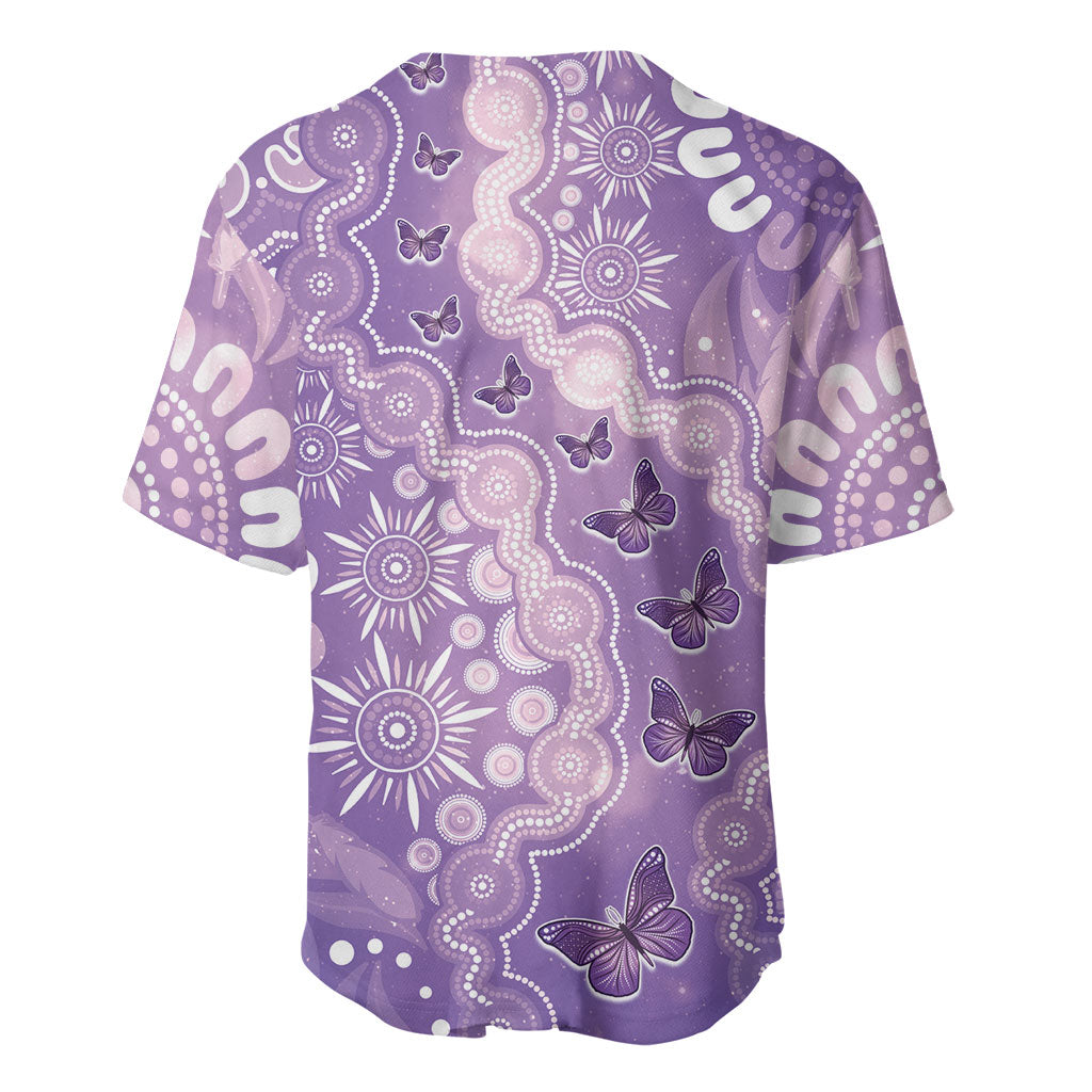 Australia Epilepsy Support Baseball Jersey Purple Butterflies Aboriginal