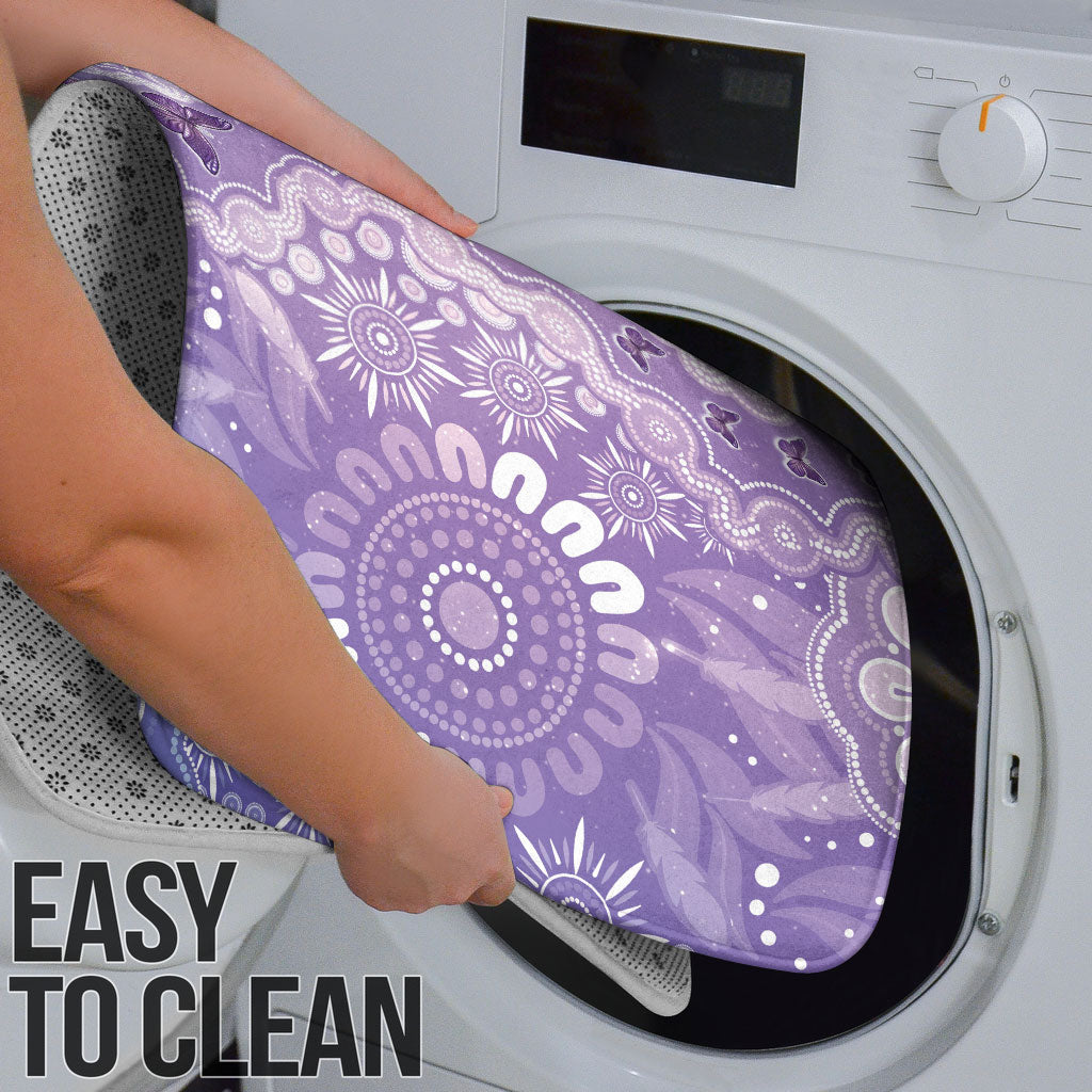 Australia Epilepsy Support Bathroom Set Purple Butterflies Aboriginal