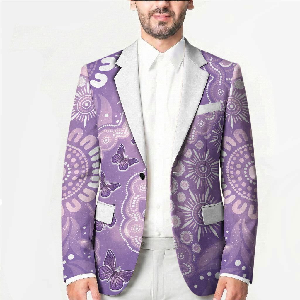 Australia Epilepsy Support Blazer Purple Butterflies Aboriginal