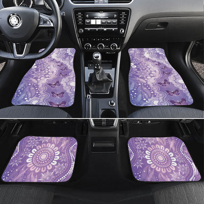 Australia Epilepsy Support Car Mats Purple Butterflies Aboriginal