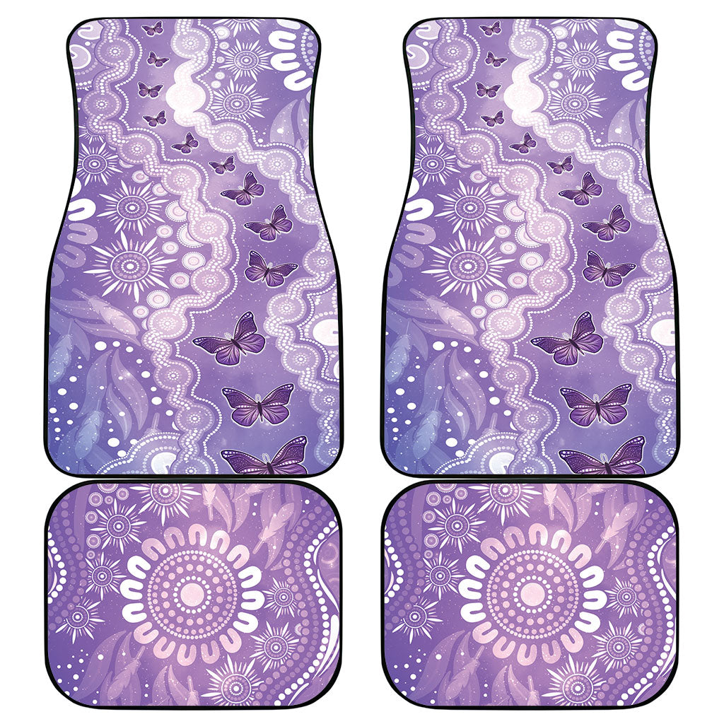 Australia Epilepsy Support Car Mats Purple Butterflies Aboriginal