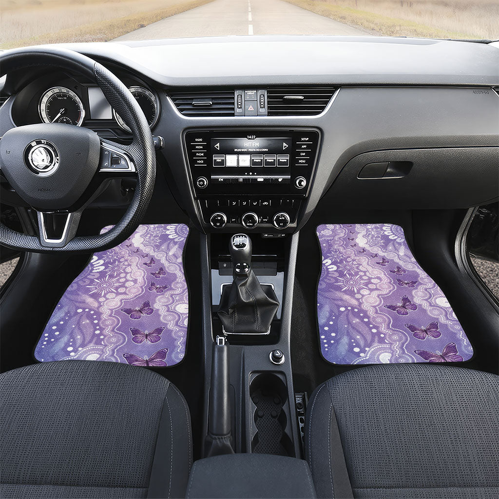 Australia Epilepsy Support Car Mats Purple Butterflies Aboriginal