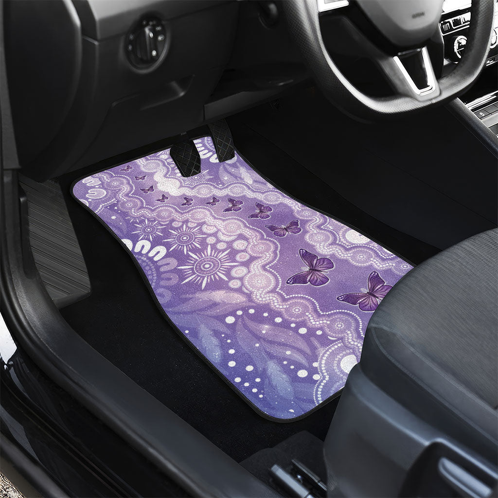Australia Epilepsy Support Car Mats Purple Butterflies Aboriginal