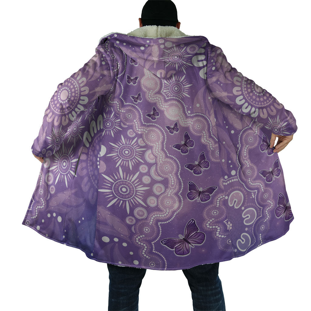 Australia Epilepsy Support Cloak Purple Butterflies Aboriginal