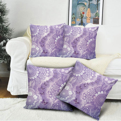 Australia Epilepsy Support Pillow Cover Purple Butterflies Aboriginal