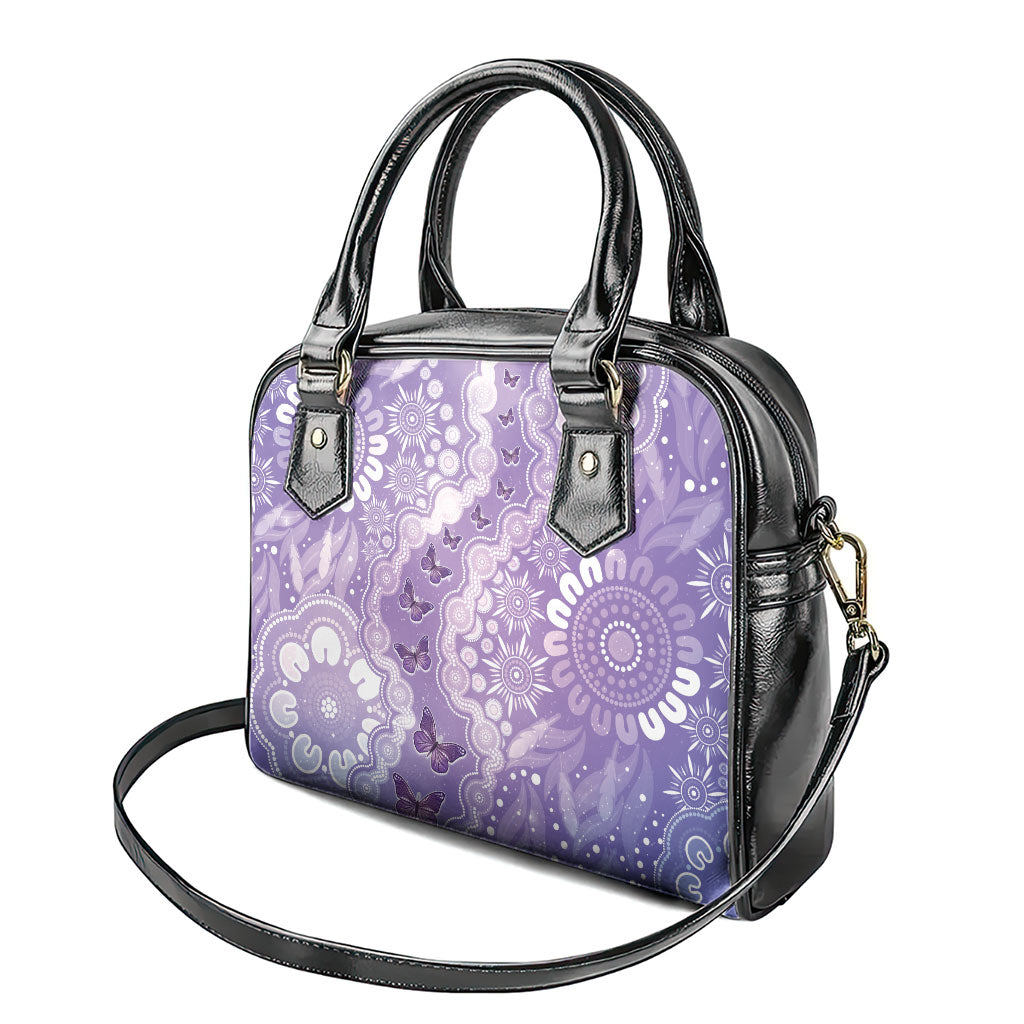 Australia Epilepsy Support Shoulder Handbag Purple Butterflies Aboriginal