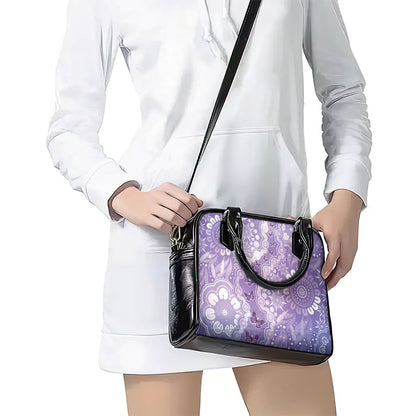 Australia Epilepsy Support Shoulder Handbag Purple Butterflies Aboriginal