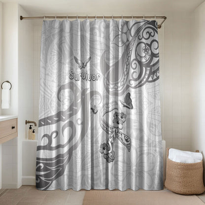 Brain Cancer Support Bathroom Set Ribbon Polynesian Pattern