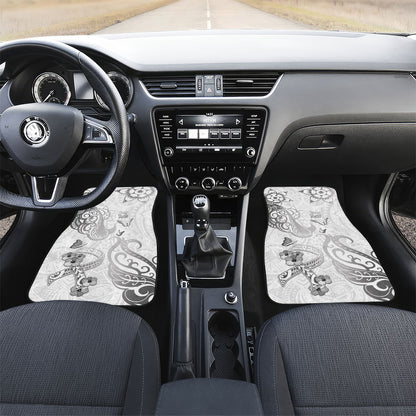 Personalised Brain Cancer Support Car Mats Ribbon Polynesian Pattern