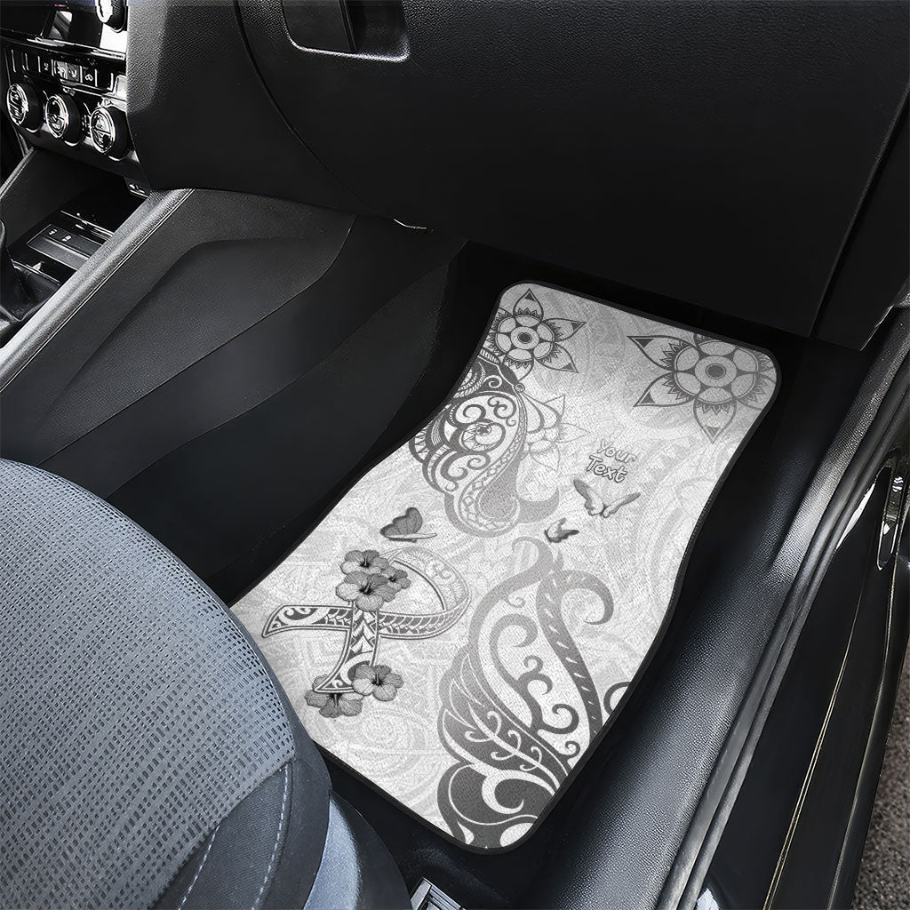 Personalised Brain Cancer Support Car Mats Ribbon Polynesian Pattern