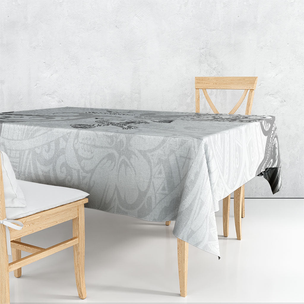 Brain Cancer Support Tablecloth Ribbon Polynesian Pattern