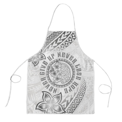 Brain Cancer Warrior Apron Never Give Up