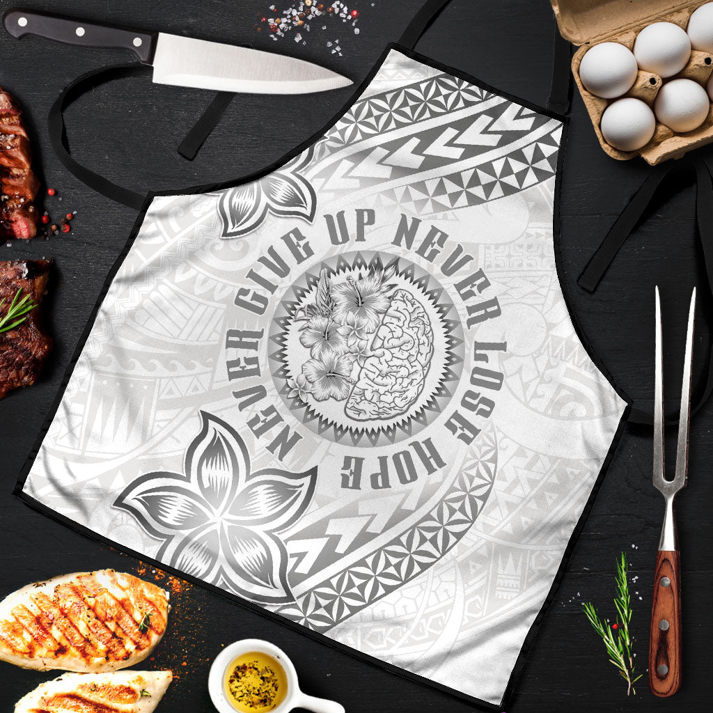 Brain Cancer Warrior Apron Never Give Up