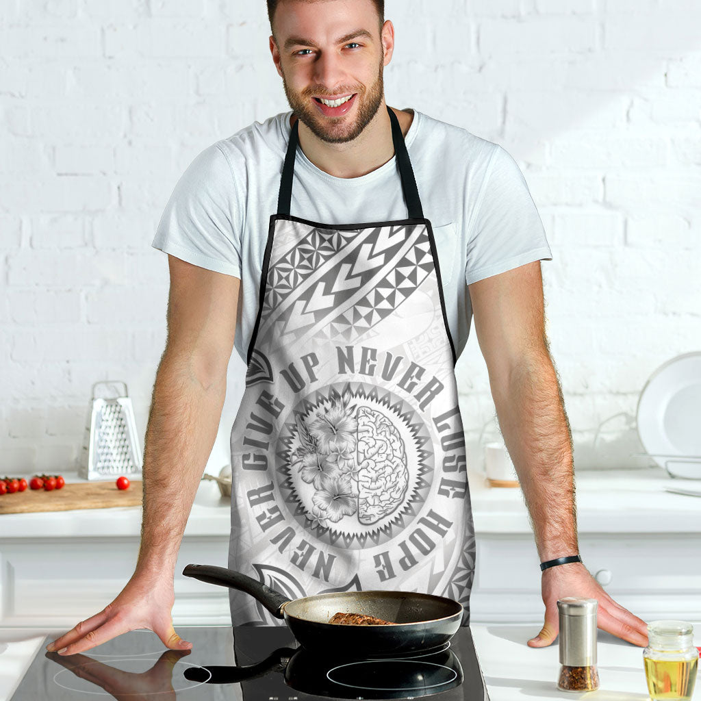 Brain Cancer Warrior Apron Never Give Up