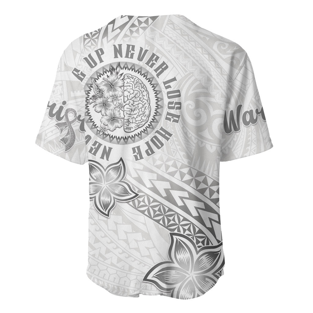 Brain Cancer Warrior Baseball Jersey Never Give Up