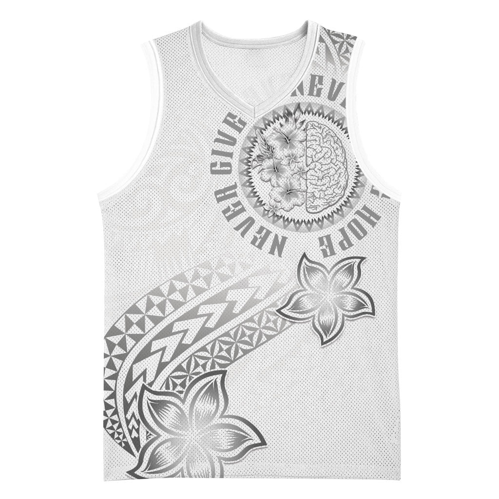 Brain Cancer Warrior Basketball Jersey Never Give Up
