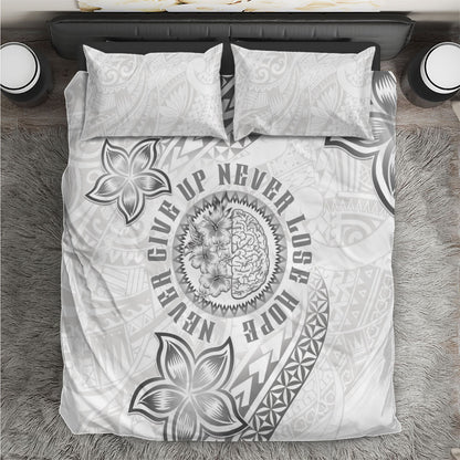 Brain Cancer Warrior Bedding Set Never Give Up