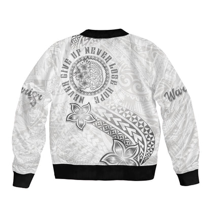 Brain Cancer Warrior Bomber Jacket Never Give Up