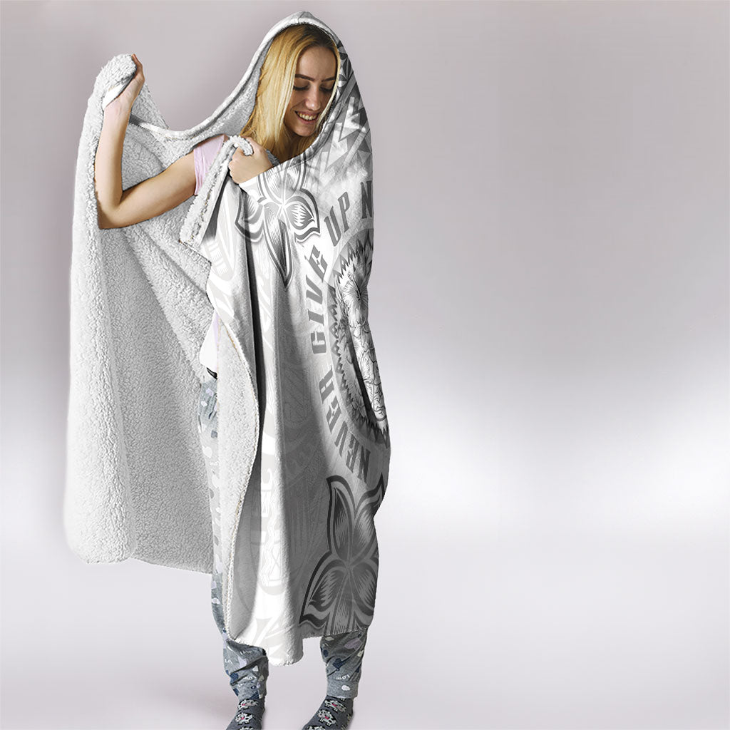 Brain Cancer Warrior Hooded Blanket Never Give Up