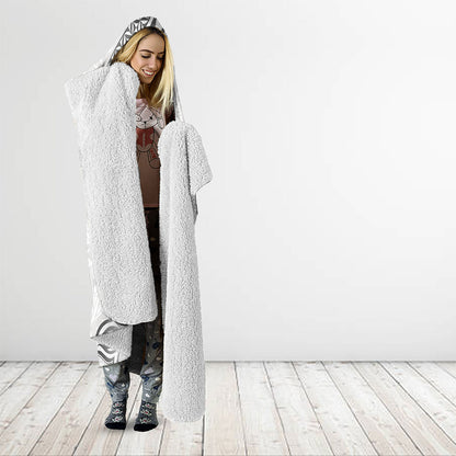 Brain Cancer Warrior Hooded Blanket Never Give Up