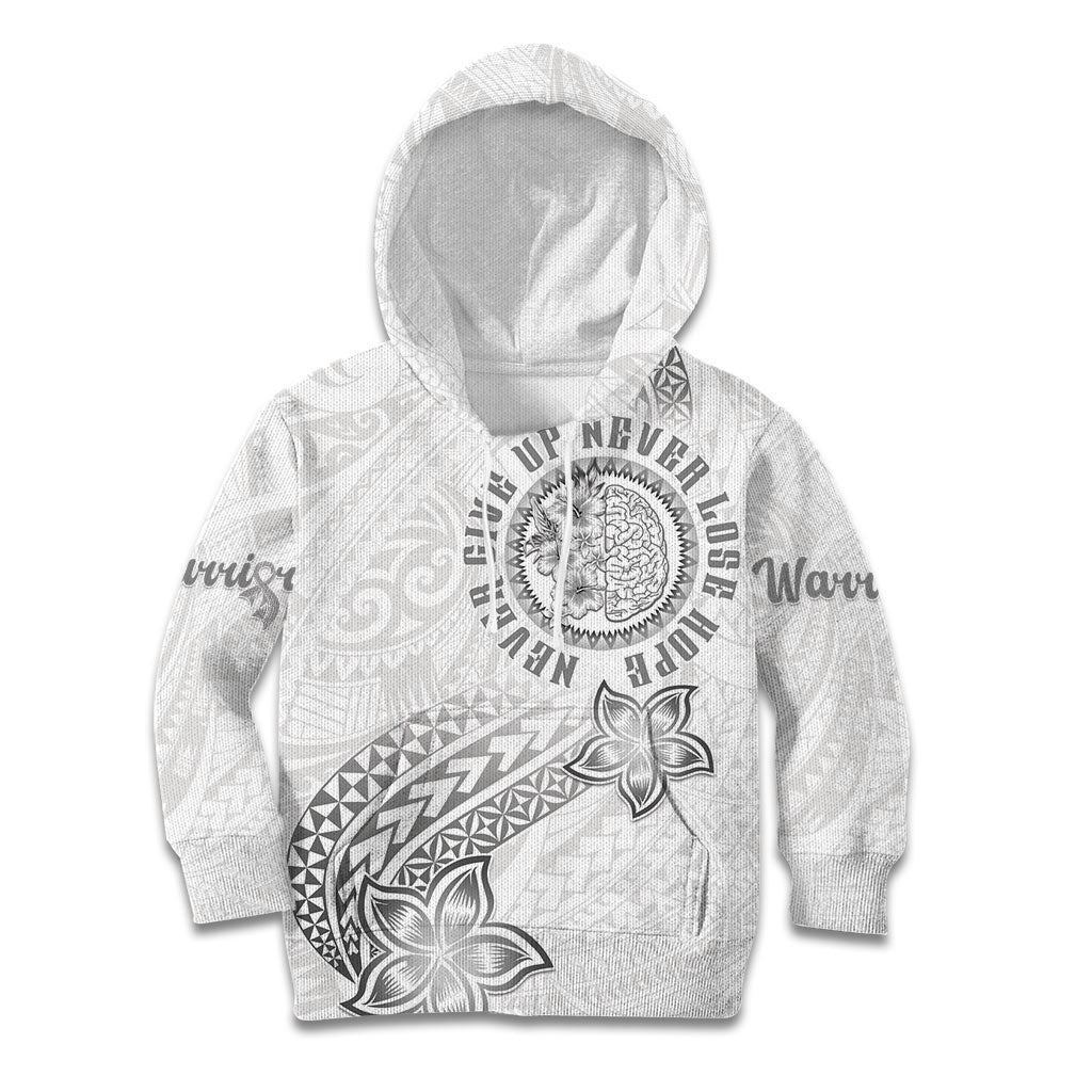 Brain Cancer Warrior Kid Hoodie Never Give Up