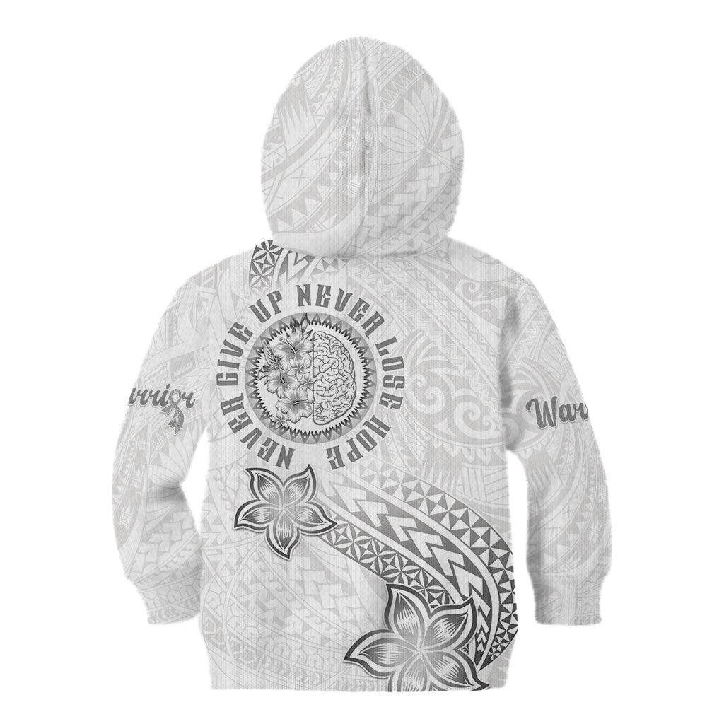 Brain Cancer Warrior Kid Hoodie Never Give Up