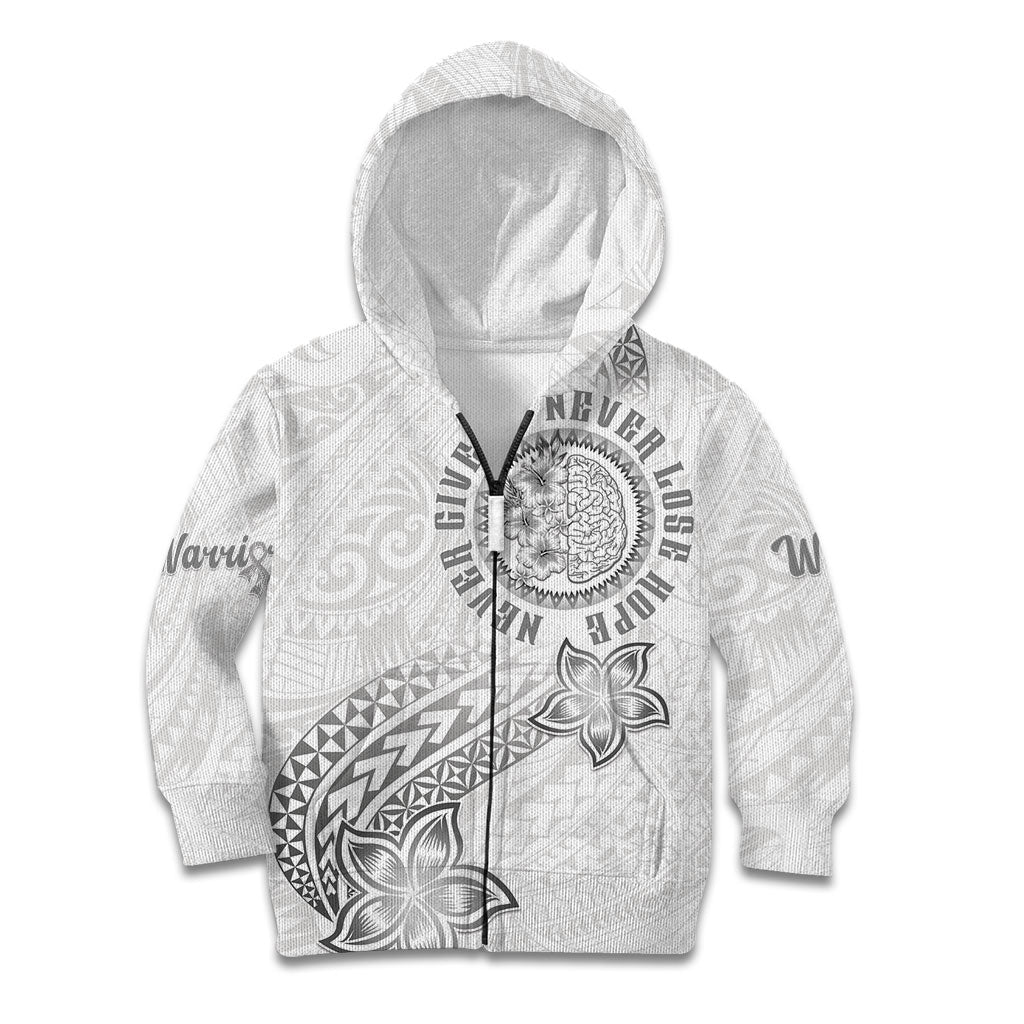 Brain Cancer Warrior Kid Hoodie Never Give Up