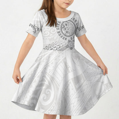 Brain Cancer Warrior Kid Short Sleeve Dress Never Give Up