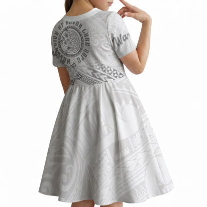 Brain Cancer Warrior Kid Short Sleeve Dress Never Give Up