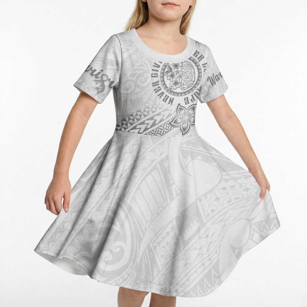 Brain Cancer Warrior Kid Short Sleeve Dress Never Give Up