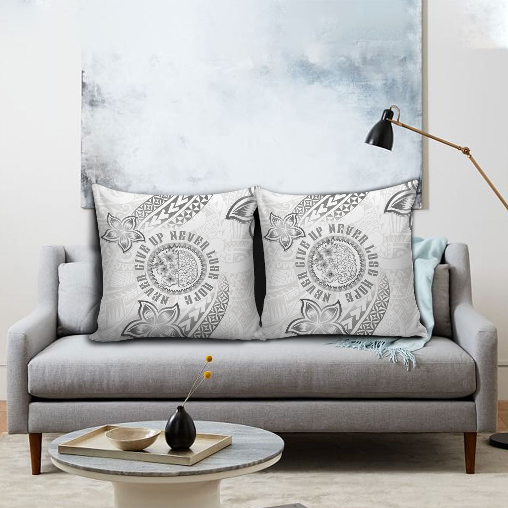 Brain Cancer Warrior Pillow Cover Never Give Up