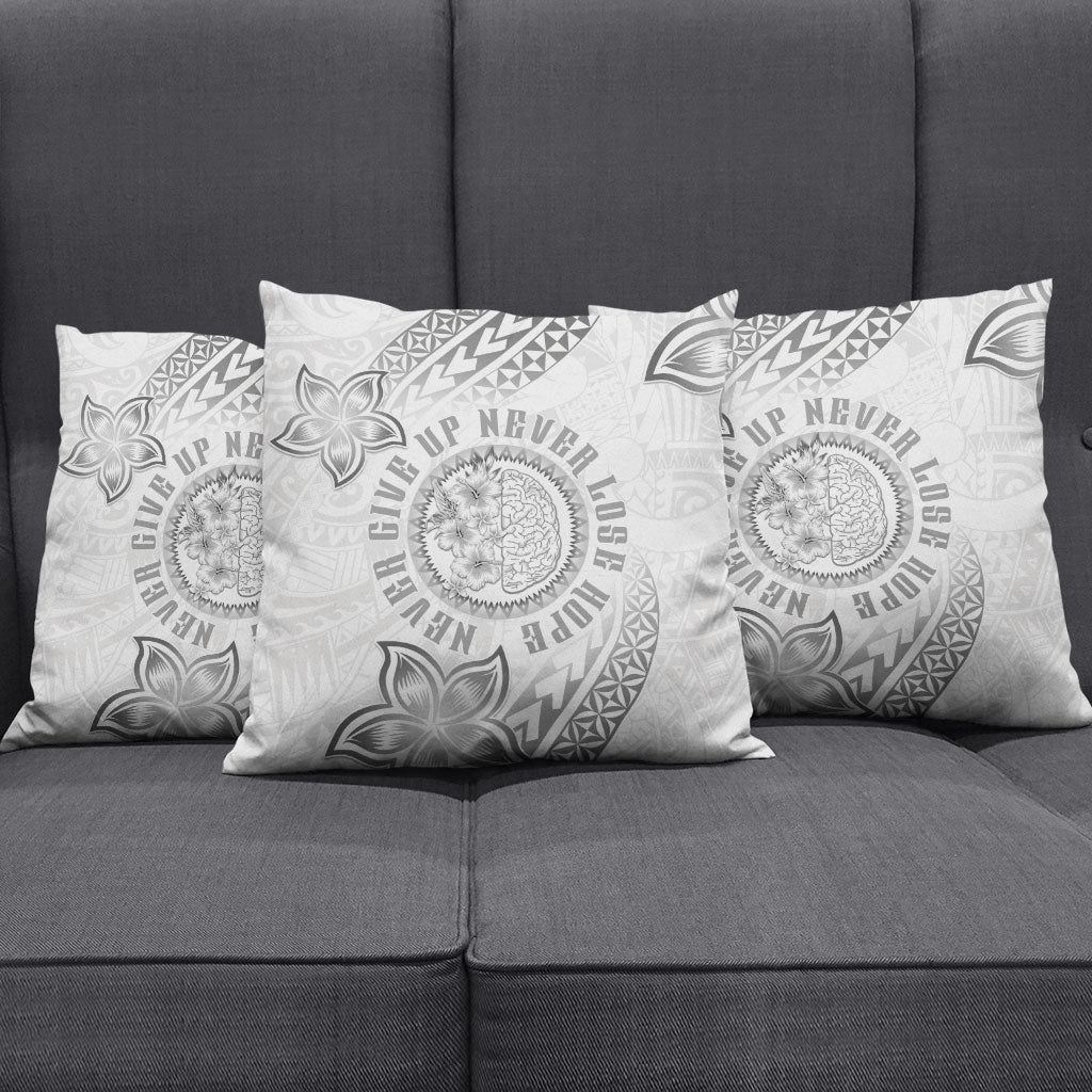 Brain Cancer Warrior Pillow Cover Never Give Up