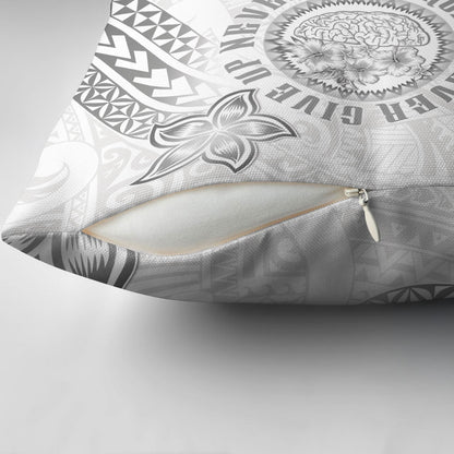 Brain Cancer Warrior Pillow Cover Never Give Up