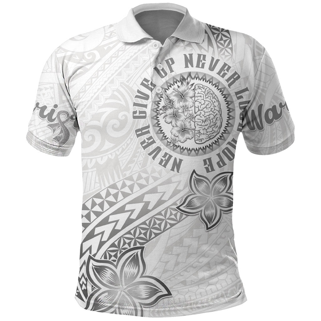 Brain Cancer Warrior Polo Shirt Never Give Up