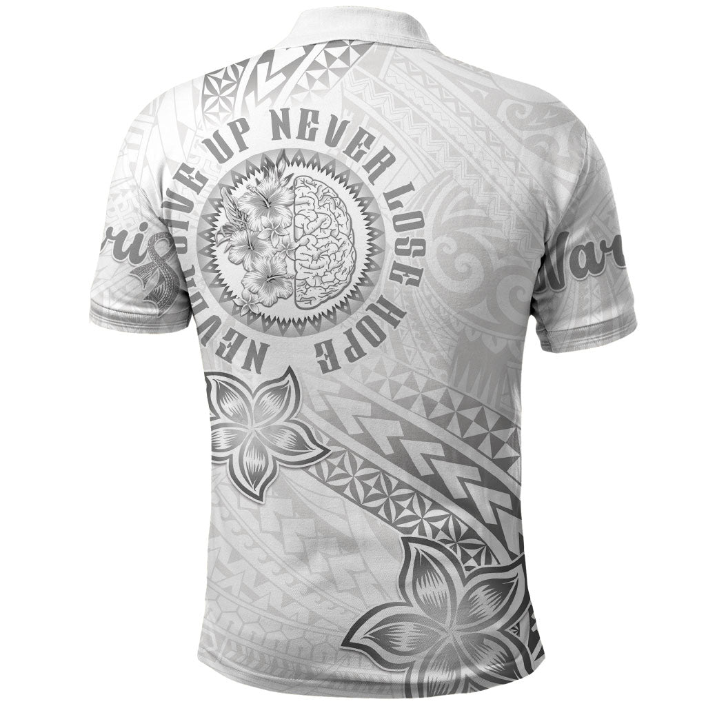 Brain Cancer Warrior Polo Shirt Never Give Up
