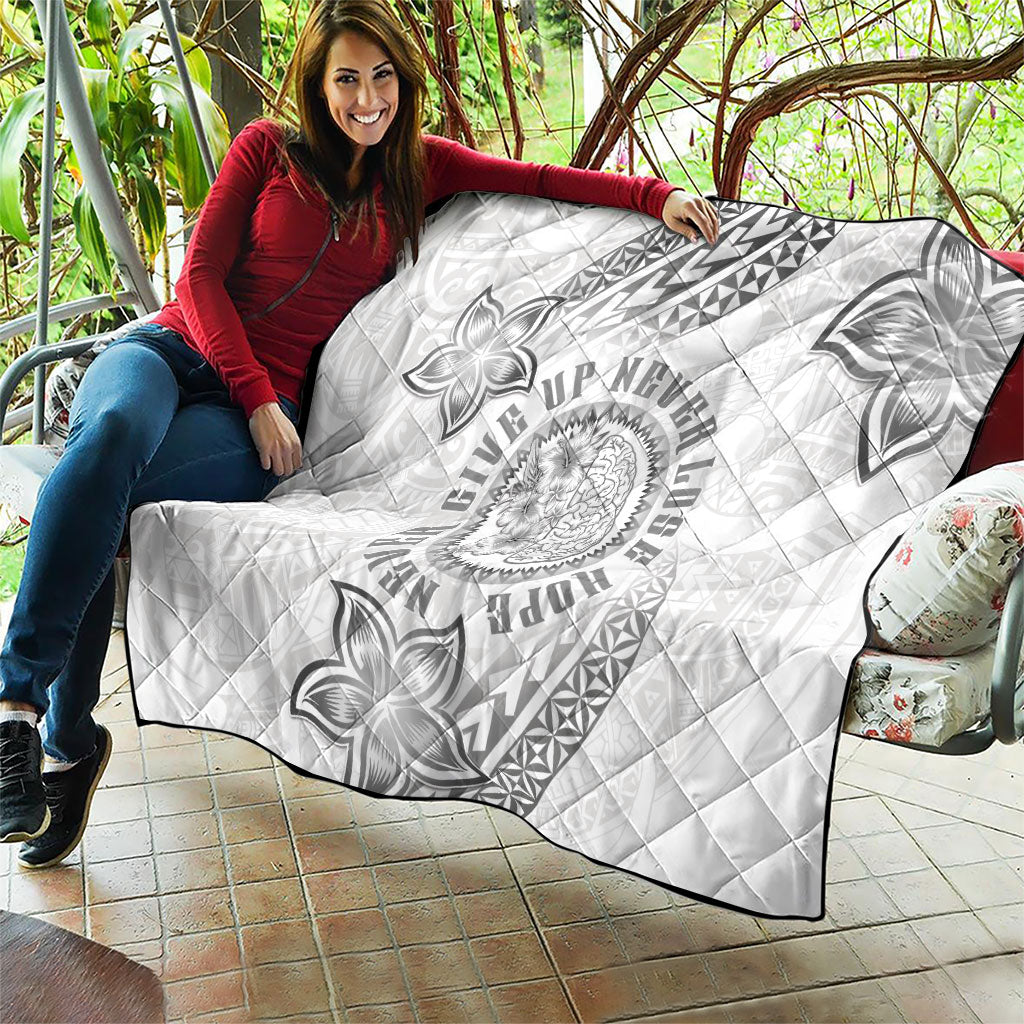 Brain Cancer Warrior Quilt Never Give Up