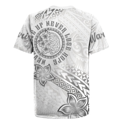 Brain Cancer Warrior Rugby Jersey Never Give Up