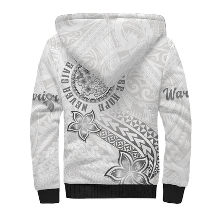 Brain Cancer Warrior Sherpa Hoodie Never Give Up