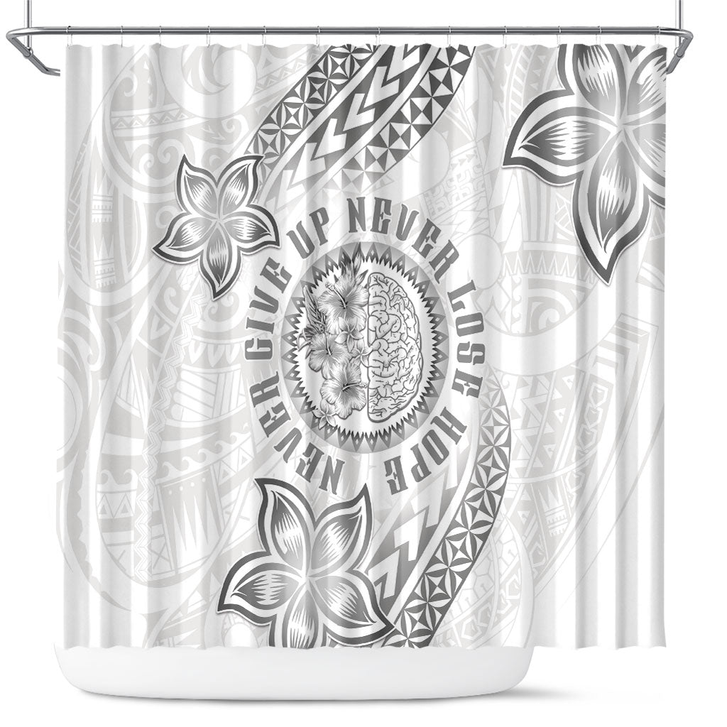 Brain Cancer Warrior Shower Curtain Never Give Up