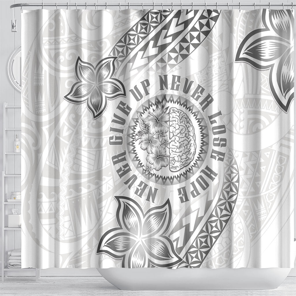 Brain Cancer Warrior Shower Curtain Never Give Up