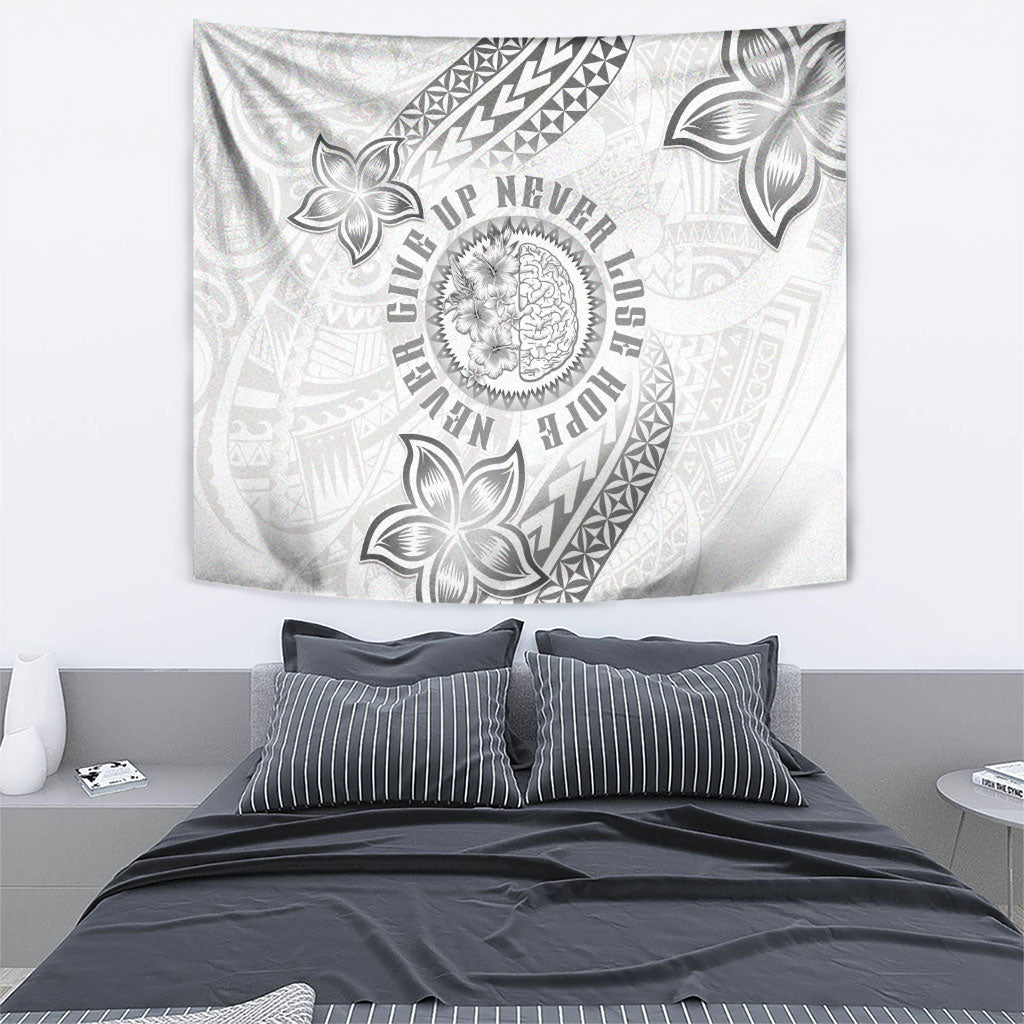 Brain Cancer Warrior Tapestry Never Give Up