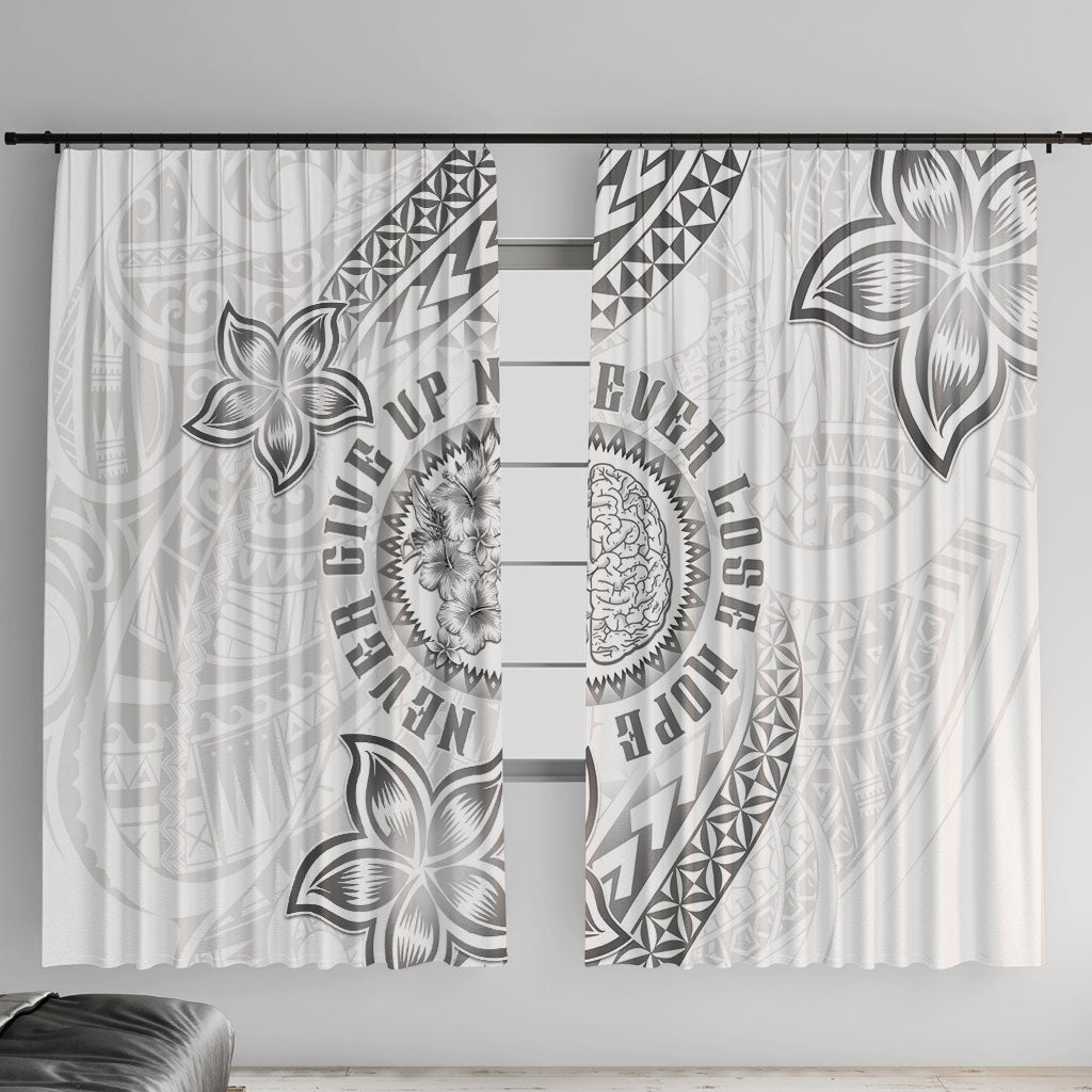 Brain Cancer Warrior Window Curtain Never Give Up
