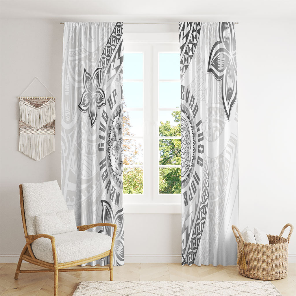 Brain Cancer Warrior Window Curtain Never Give Up