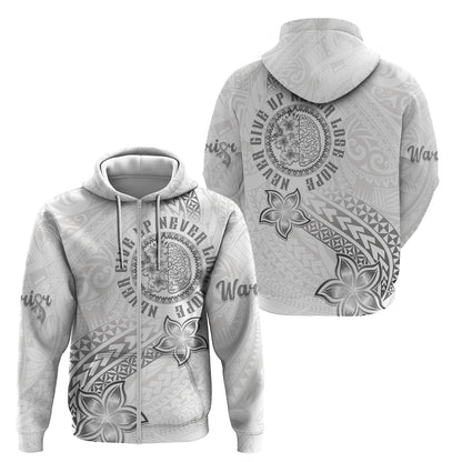 Brain Cancer Warrior Zip Hoodie Never Give Up