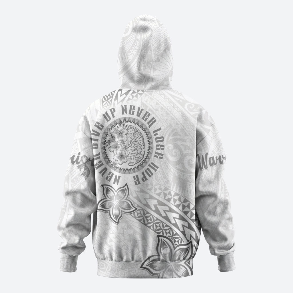 Brain Cancer Warrior Zip Hoodie Never Give Up
