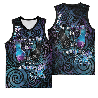 Suicide Prevention Basketball Jersey You Are Not Alone