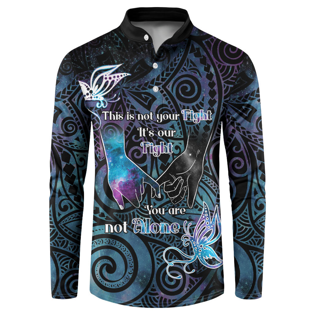 Suicide Prevention Button Sweatshirt You Are Not Alone